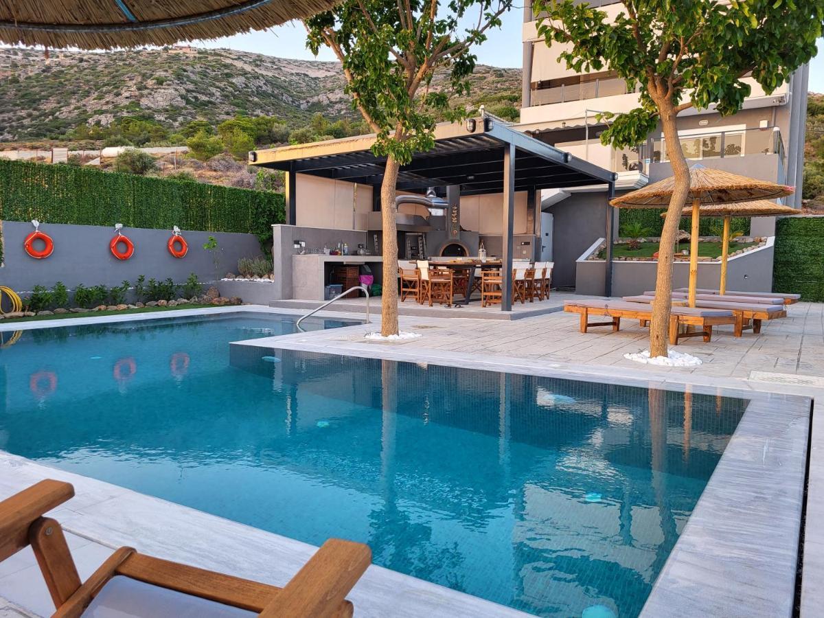 "Stergiou Luxury Apartments" Με Κοινη Πισινα Saronida Bagian luar foto